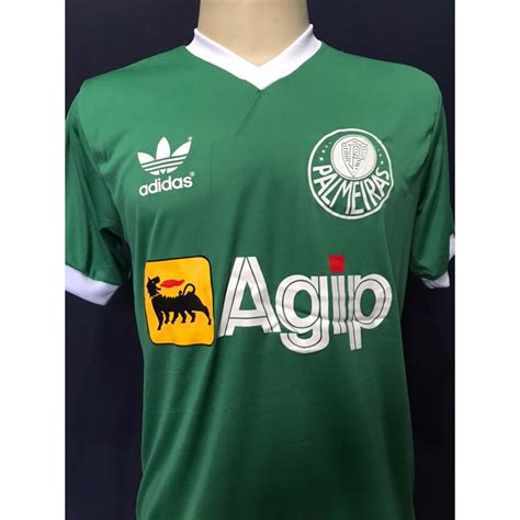 Camisa Palmeiras Agip Anos Retr Tamanho Gg Shopee Brasil