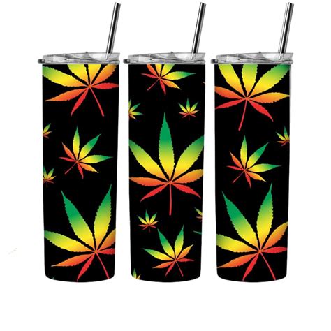 Amazon Cannabis Sublimation Tumbler Wrap For Weed Smokers To Make