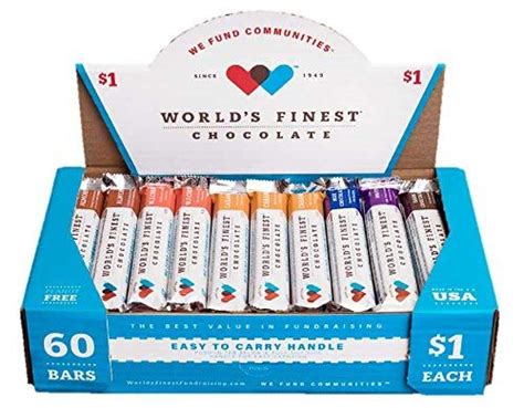 Worlds Finest® Chocolate 60 Candy Bar Fundraising Variety Pack With