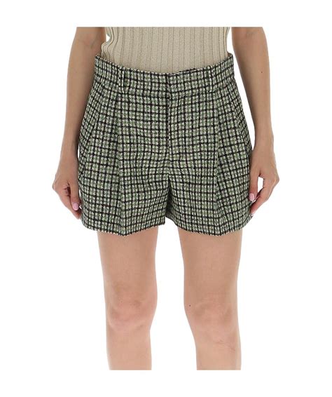 Chloé Gingham Check Shorts In Nude ModeSens