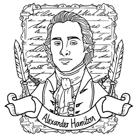 Alexander Hamilton coloring pages - ColoringLib
