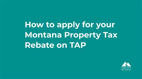 How To Apply For Your Montana Property Tax Rebate On Tap Marca Tv English