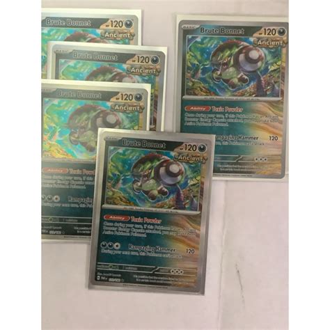 Pokemon TCG Paradox Rift Brute Bonnet Reverse Holo Holo Rare Shopee