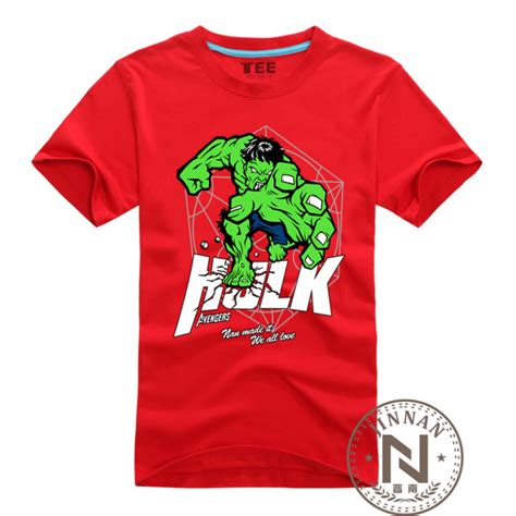 Hulk T Shirt Men Boy T Shirt Marvel The Avengers Movie Tshirt Clothing