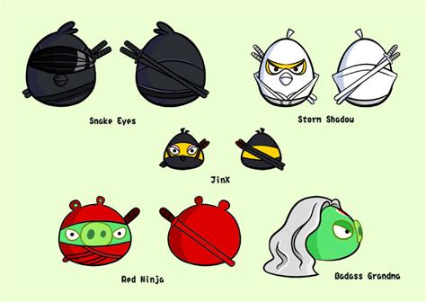 Ninja Birds Character Design By Zeldalotus On Deviantart