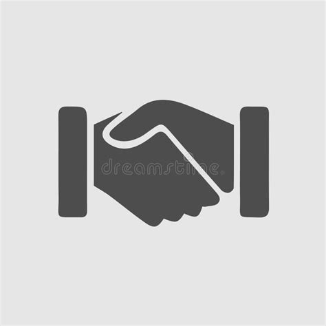 Handshake Vector Icon Hands Shaking Symbol Stock Vector Illustration