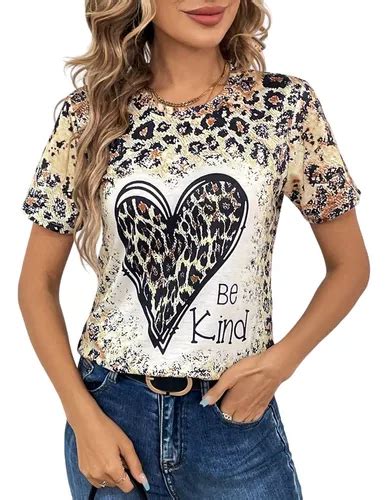 Blusa De Dama Casual Con Estampado De Leopardo Meses Sin Inter S