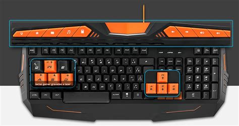 Teclado Gamer Multimidia Usb Preto Laranja Tc211 Multilaser Mercado Livre