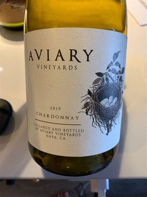 2019 Aviary Vineyards Chardonnay Usa California Napa Valley