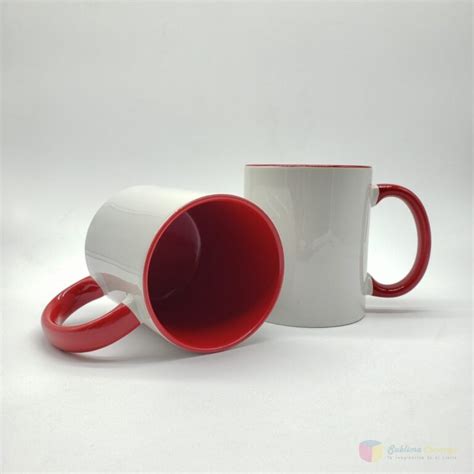 Taza Blanca Oz Con Asa E Interior De Color Grado A King Global Print