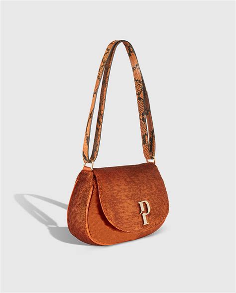 Orange Sequins Bag For Women Phialebel