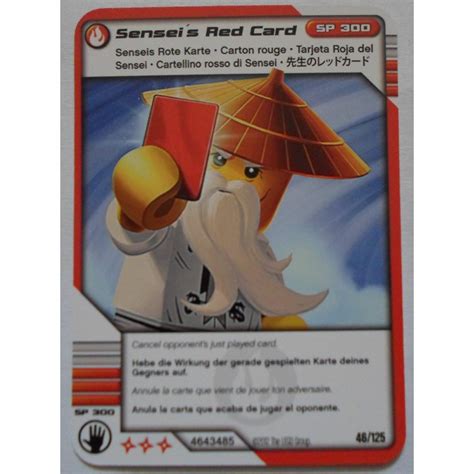 LEGO Ninjago Masters Of Spinjitzu Deck 2 Game Card 46 Sensei S Red