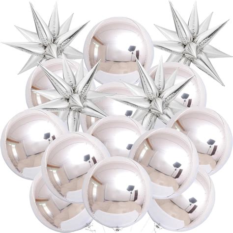 Amazon Katchon Big Silver Mylar Balloons Inch Pack Of