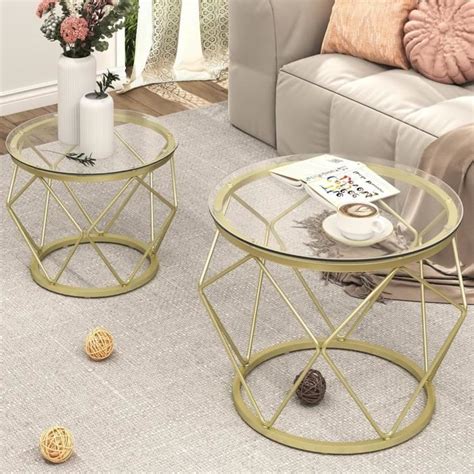 Hzuaneri Tables D Appoint Lot De Tables Basses Table De Salon