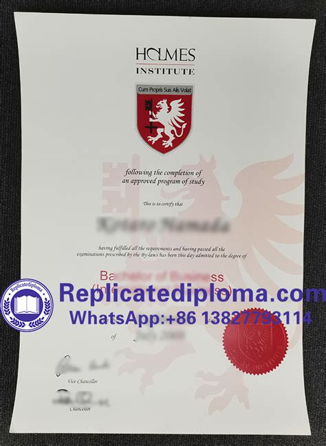 Best Manufacturer to buy fake Holmes College diploma in Australia - replicatediploma.com