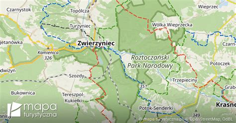 Roztocza Ski Park Narodowy Mapa Szlak W Turystycznych Mapa