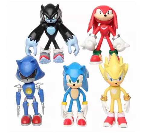 12 Cm Figuras Articuladas Sonic Shadow Metal Sonic Knuckles Envío gratis