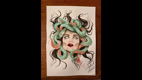 Medusa Watercolour Painting Youtube