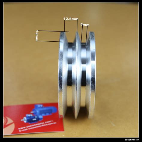 Aluminum Double Groove Pulley Mm Shaft Size Part Mm Millimeters