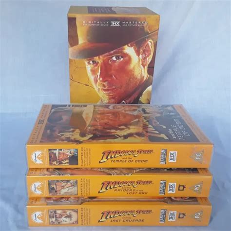 INDIANA JONES VHS Video Boxset Raiders The Lost Ark Temple Of Doom Last