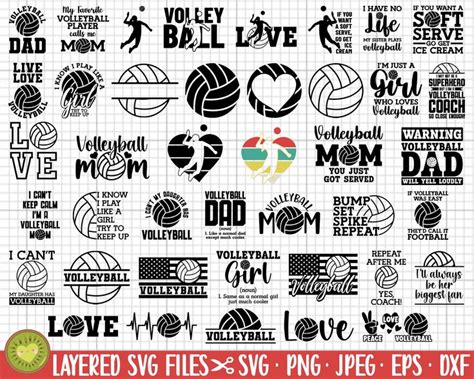 Volleyball Svg Bundle Cricut Volleyball Png Bundle Volleyball Etsy Volleyball Volleyball