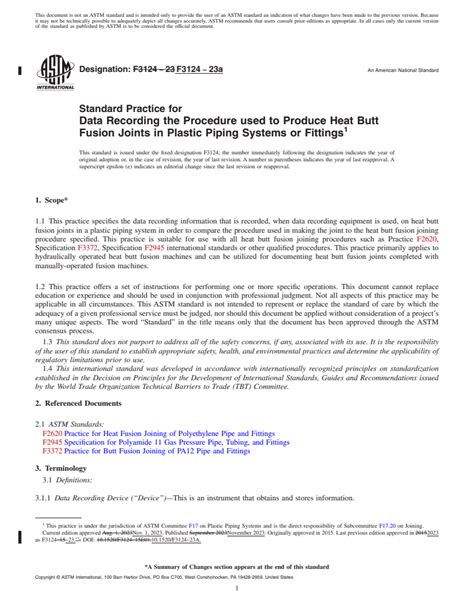 Astm F A Standard Practice For Data Recording The Procedure