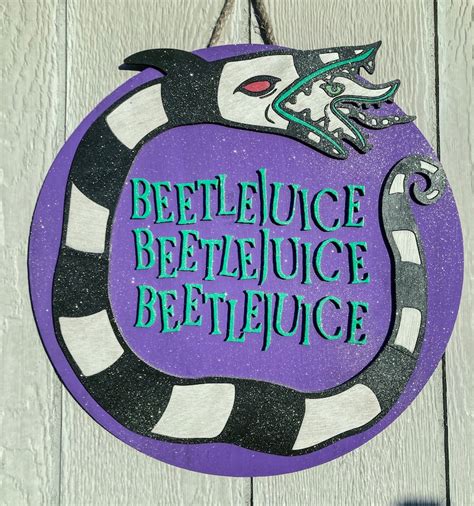 Beetlejuice Door Hanger Etsy