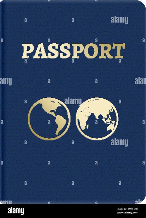 Passport Front Cover International Identity Realistic Mockup Stock