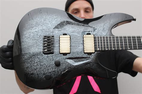 Dark Grey Sapphire Marble Burst Gloss Aristides Guitars