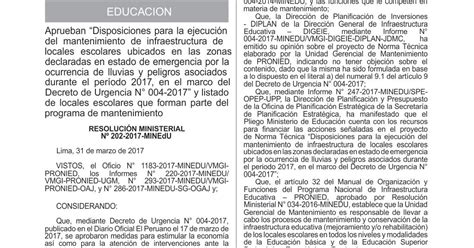 Fentase Mediante ResoluciÓn Ministerial N°202 2017 Minedu Aprobar La