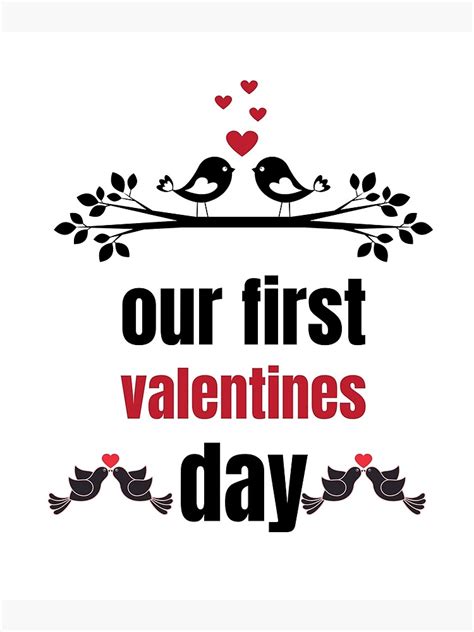 Our First Valentines Day Together Matching Couple Gift Poster By