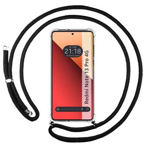 Funda Colgante Transparente Para Xiaomi Redmi Note 13 Pro 4g Con Cordon