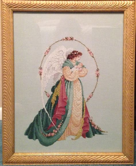 Guardian Angel Framed Cross Stitch Etsy