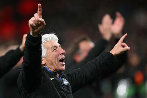 Gasperini após a conquista da Liga Europa Se há momento para sair é