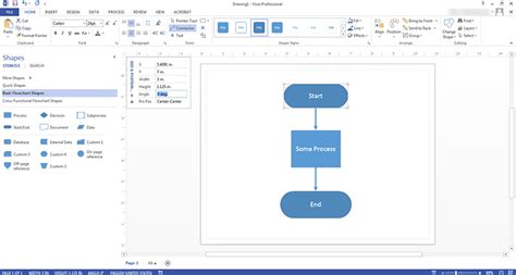 Microsoft Visio 2013 Create Basic Flowchart Codesteps