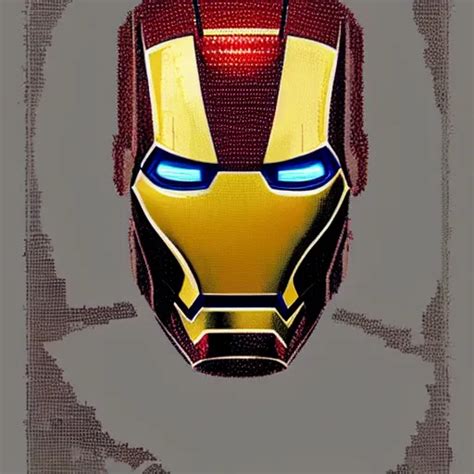 Mosaic Portrait Of Iron Man By Greg Rutkowski K Stable Diffusion