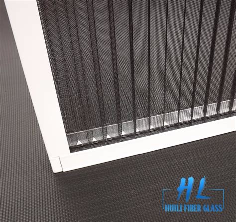 Top Quality Gray Color Fiberglass Plisse Insect Screen Pleated Window