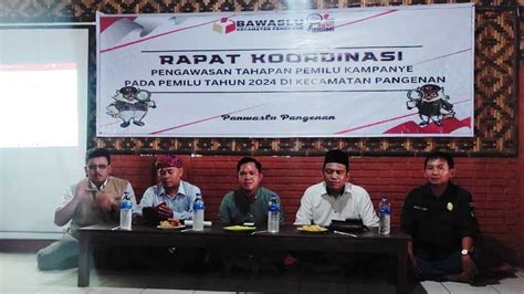 Gelar Rakor Pengawasan Logistik Panwascam Pangenan Minta PKD