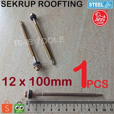 Jual X Baut Sekrup Roofing X Cm Ulir Kuning Halus Brand