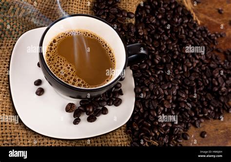 coffee cup  beans stock photo alamy