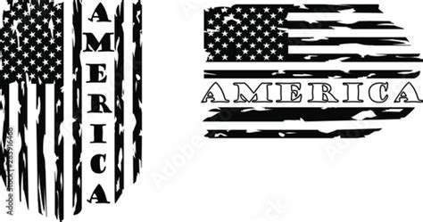 Distressed American Flag Cricut Clip Art Only Commercial Use Stock