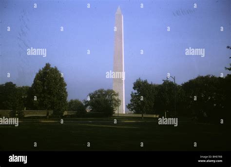 The Washington Monument in Washington, D.C. is seen in October 1968 during the Vietnam War Stock ...