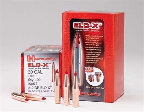 Hornady ELD X Bullets 30 Cal 308 178gr 100 Box