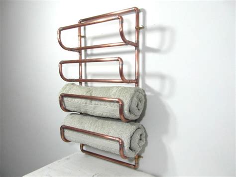 Large 4 Towel Rack Copper Pipe Towel Rack By Frenchvintagedream