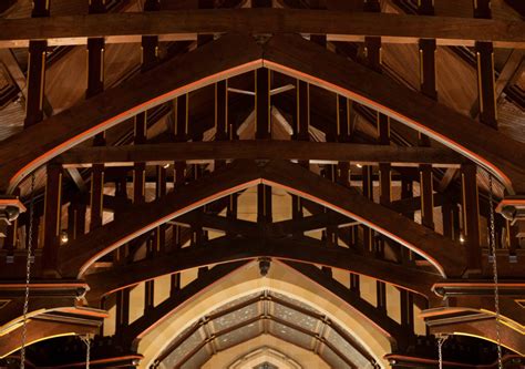 Wood Ceiling After Restoration And Refinishing