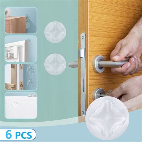 Door Stoppers Wall Protector Rubber Clear Door Knob Handle Covers