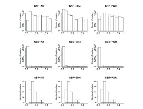 Distribution Of Minor Allele Frequencies Maf X Axis For