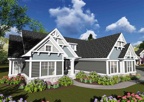 Craftsman details abound on this stunning 3 bedroom ranch home plan ...