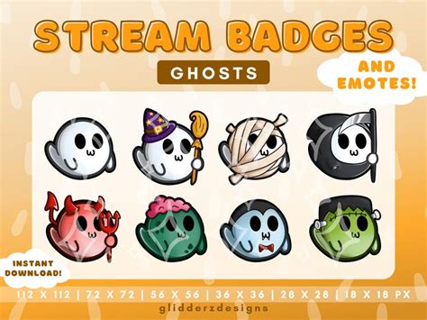 Ghost Sub Badges Twitch Ghost Twitch Badges Cute Ghost Etsy