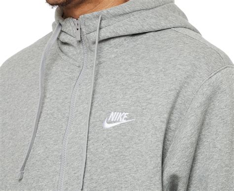 Nike Sportswear Mens Club Full Zip Fleece Hoodie Grey Au